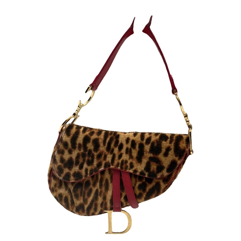Christian Dior Leopard Saddle bag